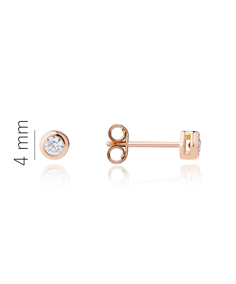 Auksiniai auskarai su cirkoniais  - Goldinga