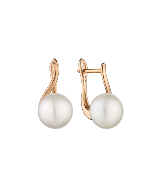 Auksiniai auskarai su perlais