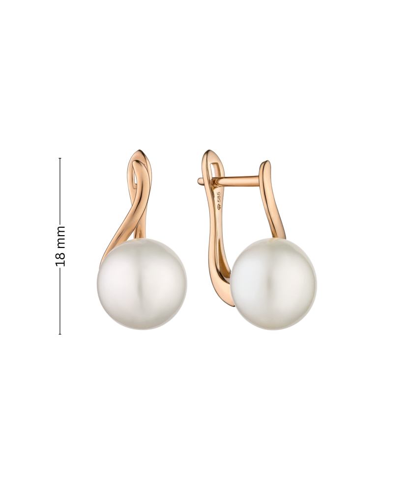 Auksiniai auskarai su perlais