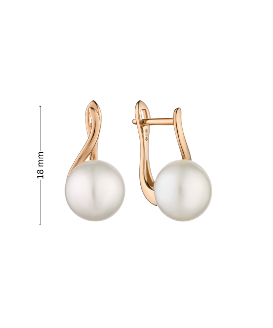 Auksiniai auskarai su perlais