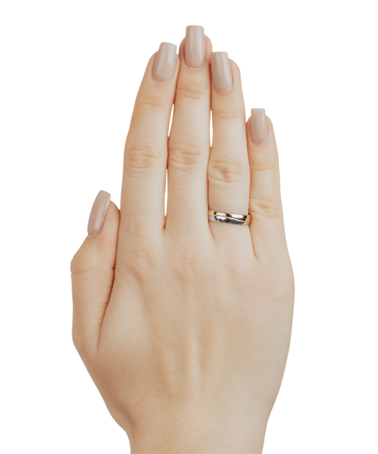 Auksinis vestuvinis žiedas 4.5mm su komfortu  - Goldinga