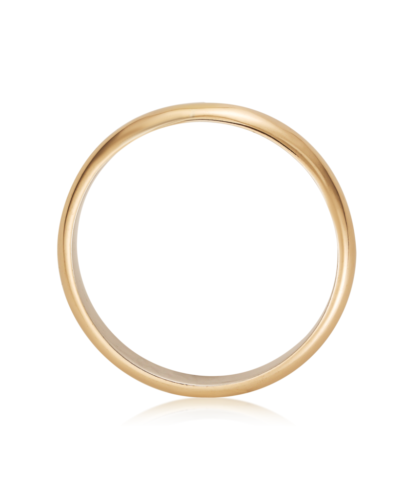 Vestuvinis sidabrinis žiedas su aukso plokštele