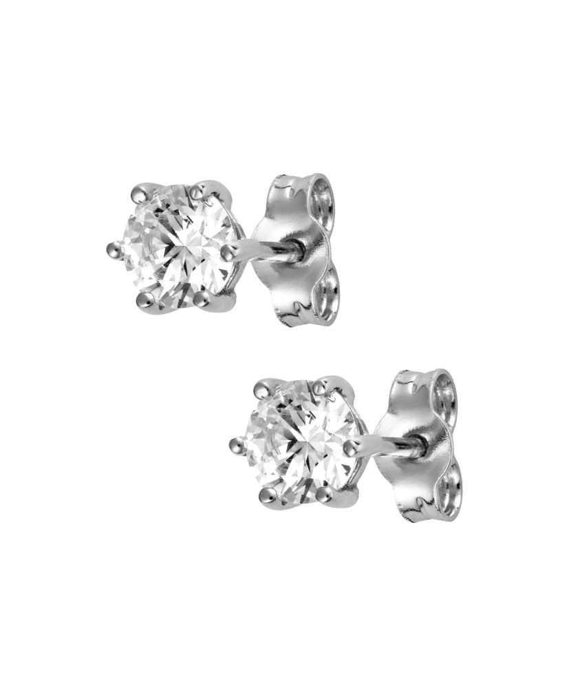 Balto aukso auskarai su cirkoniais