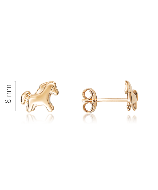 Auksiniai auskarai "Arkliukas"