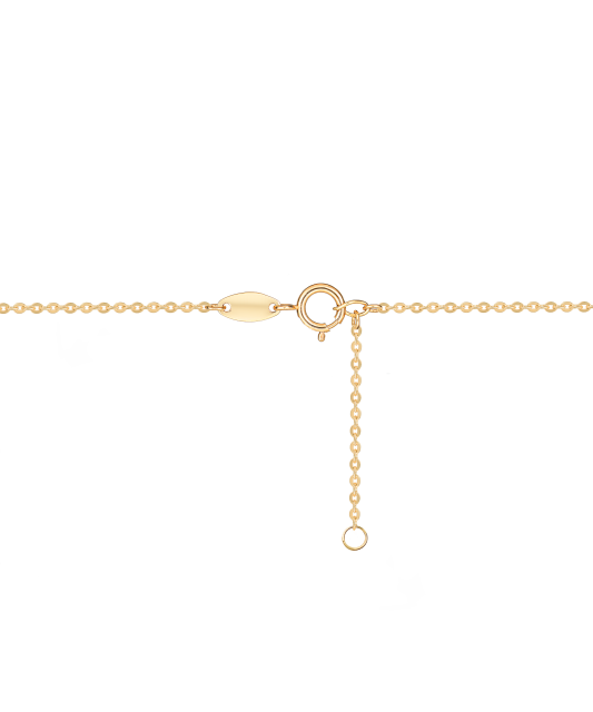 Geltono aukso grandinėlė su cirkonio pakabuku