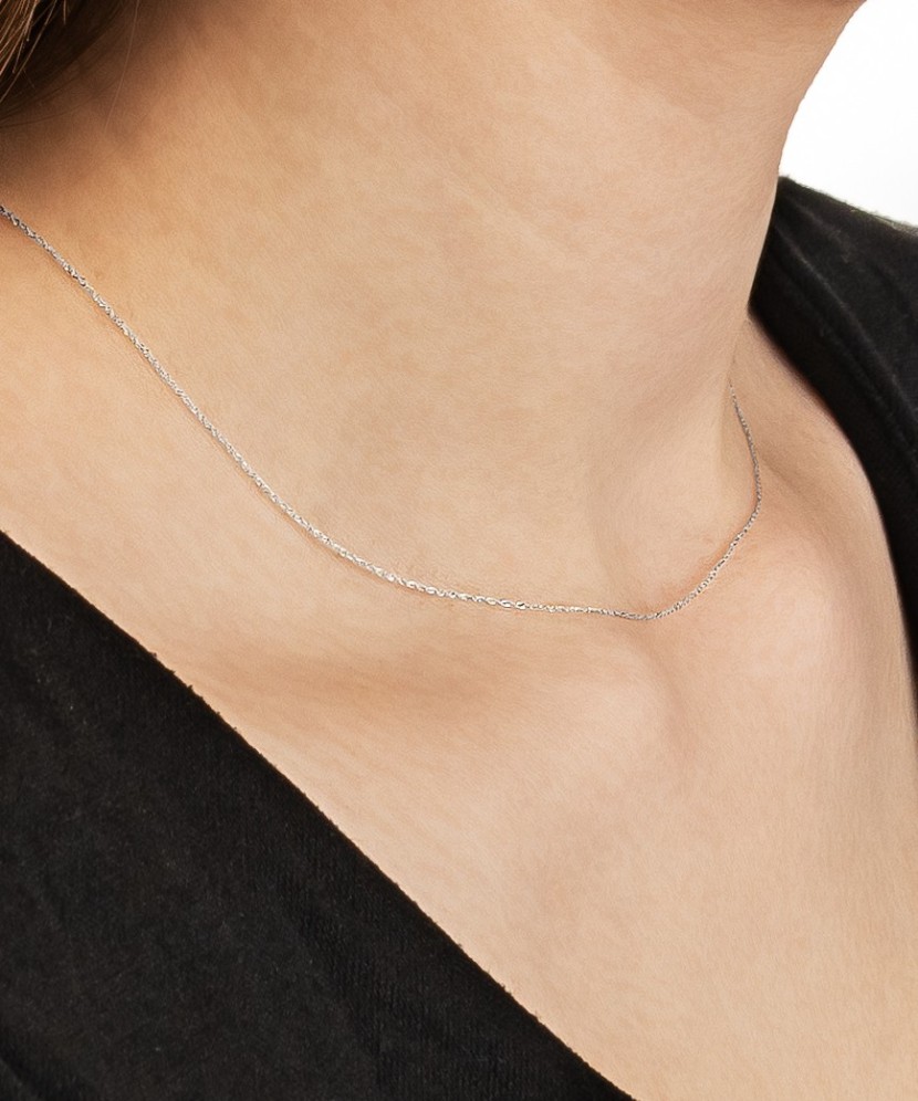 Balto aukso grandinėlė 0,3mm