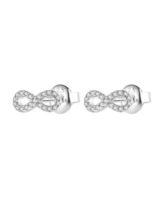 Sidabriniai auskarai su cirkoniais "Begalybė"