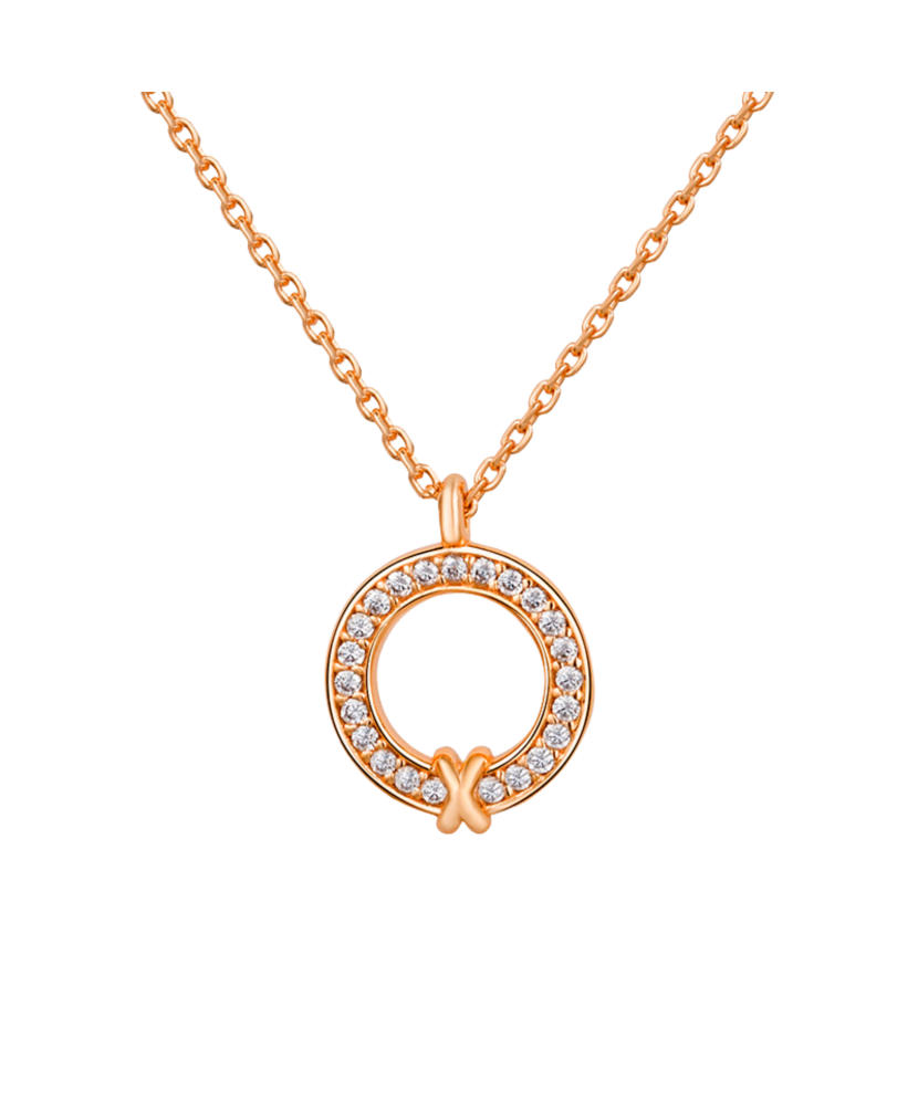 Paauksuota Sidabrinė grandinėlė su cirkonio pakabuku