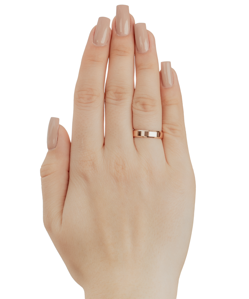 Auksinis vestuvinis žiedas 4.5mm su komfortu