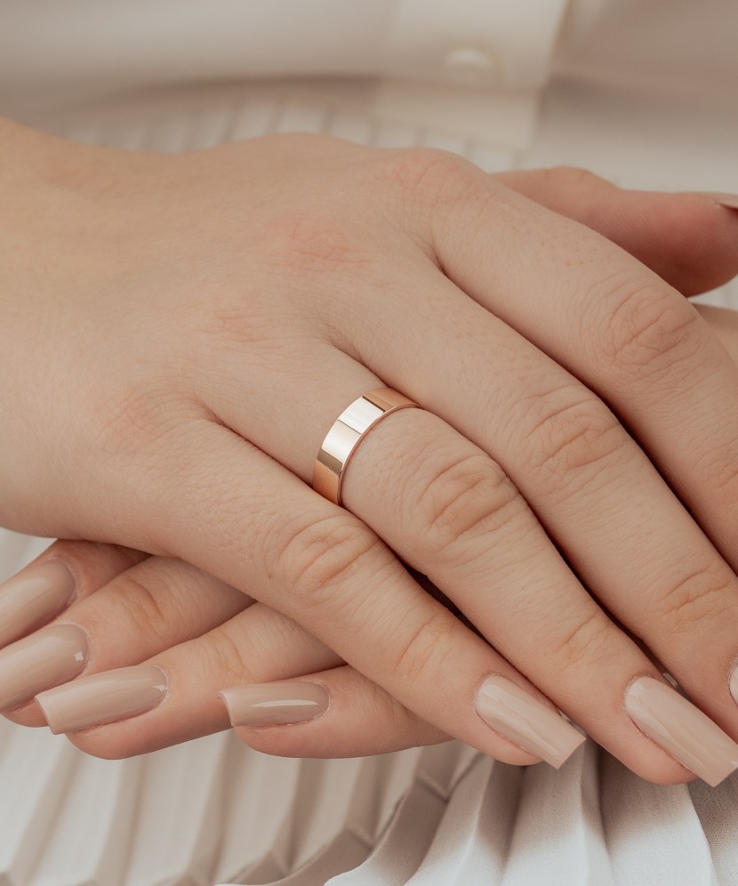 Auksinis vestuvinis žiedas 5mm su komfortu