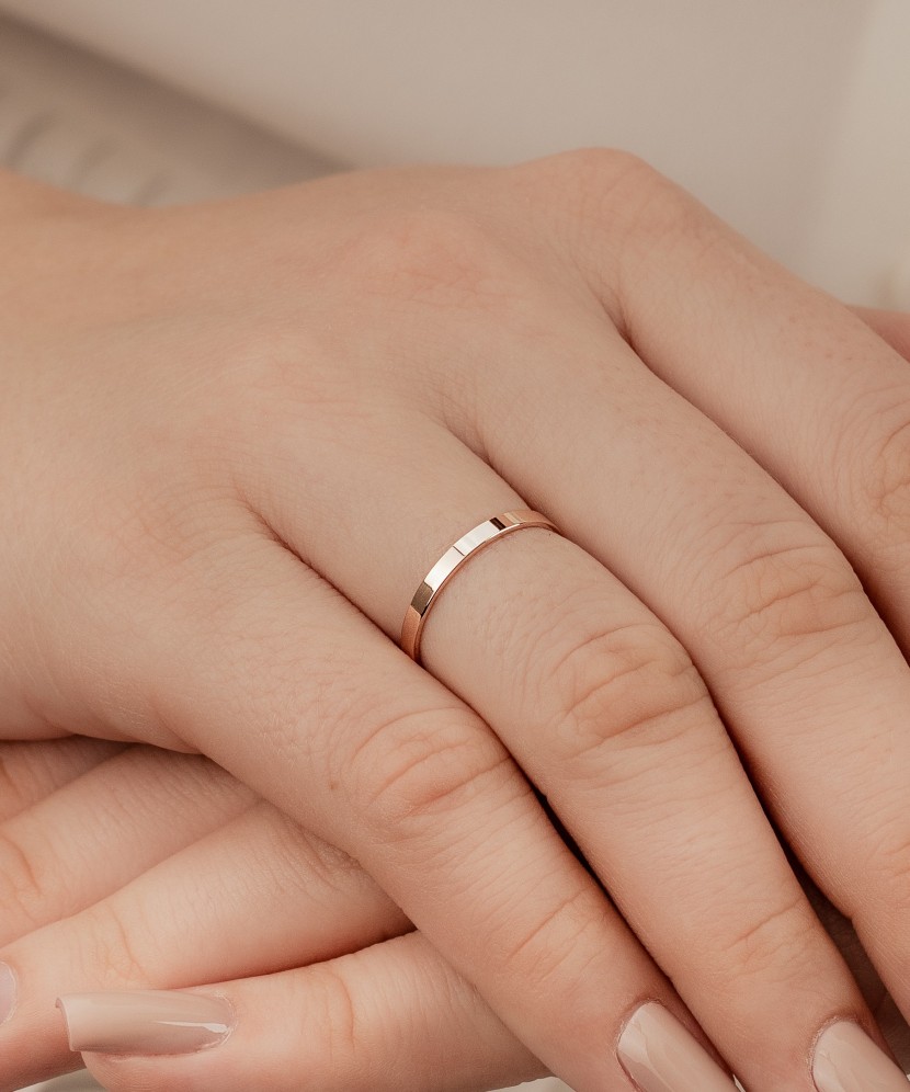 Auksinis vestuvinis žiedas 2mm