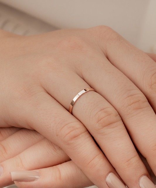 Auksinis vestuvinis žiedas 2mm