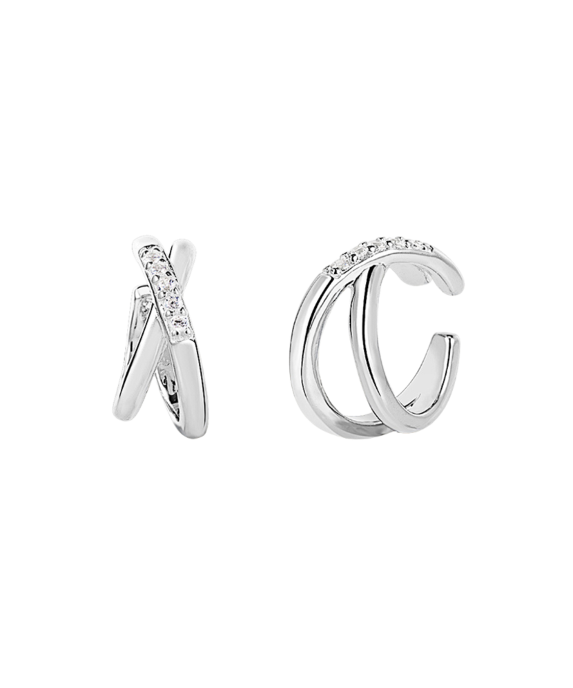 Sidabriniai auskarai su cirkoniais