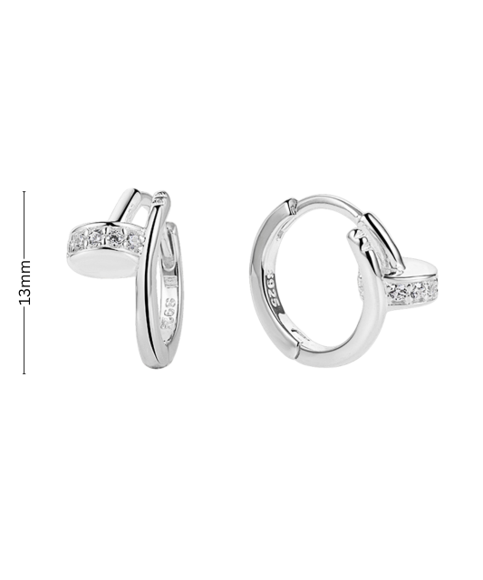 Sidabriniai auskarai su cirkoniais