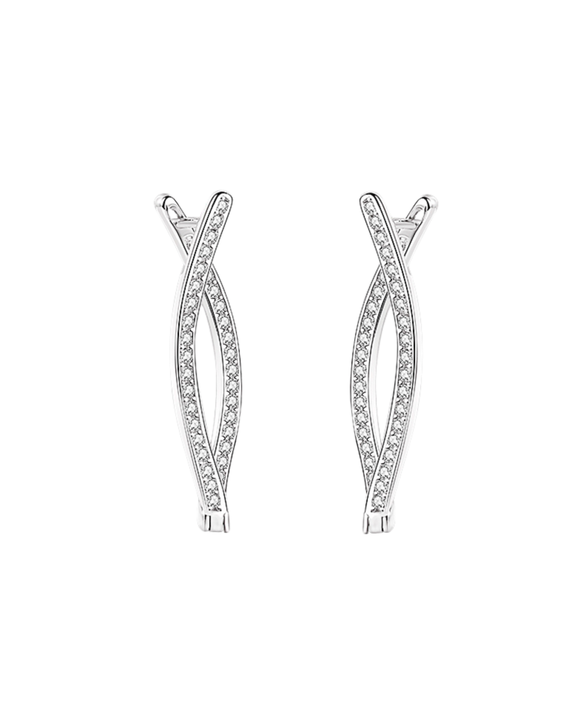 Sidabriniai auskarai su cirkoniais