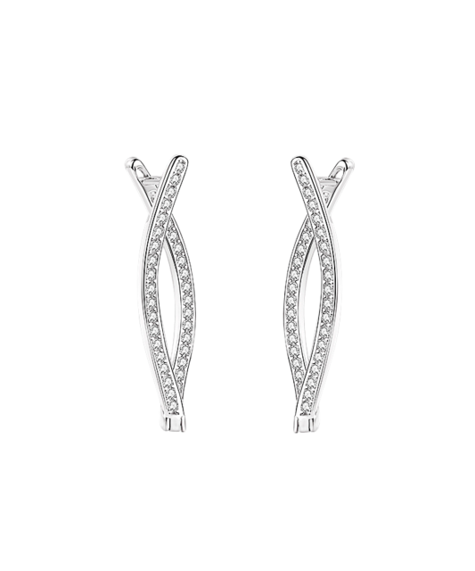 Sidabriniai auskarai su cirkoniais