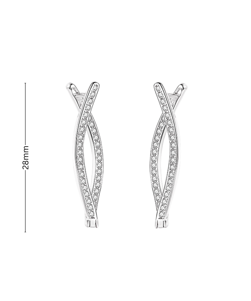 Sidabriniai auskarai su cirkoniais