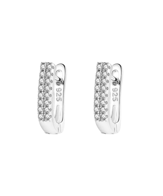 Sidabriniai auskarai su cirkoniais