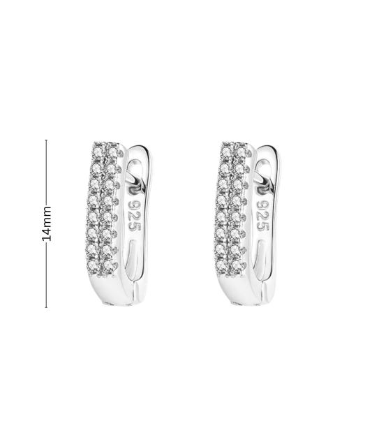 Sidabriniai auskarai su cirkoniais