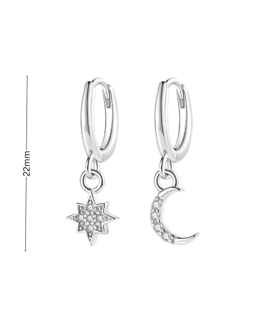 Sidabriniai auskarai su cirkoniais