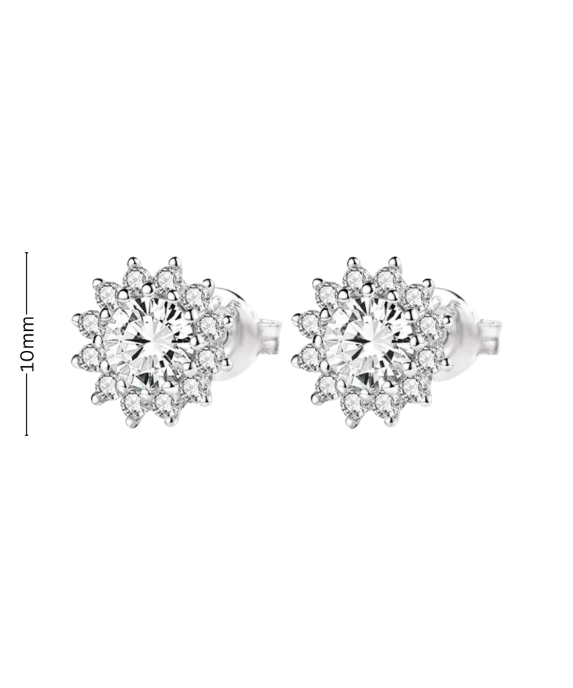 Sidabriniai auskarai su cirkoniais