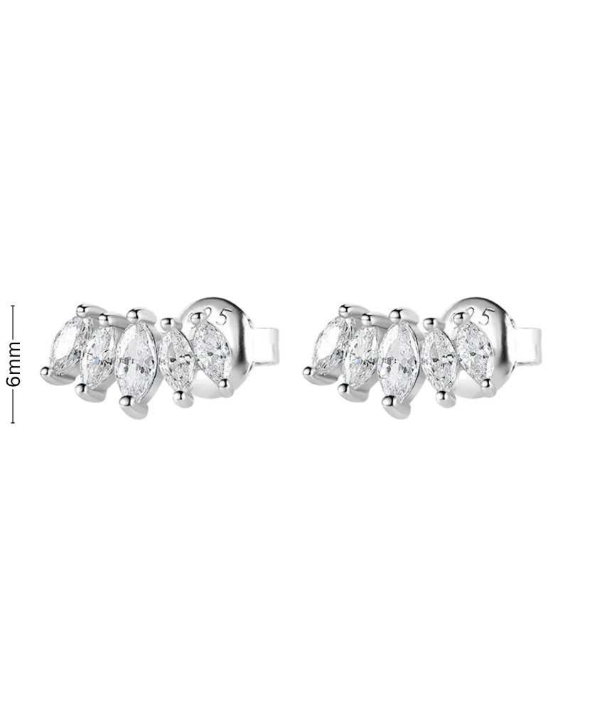 Sidabriniai auskarai su cirkoniais