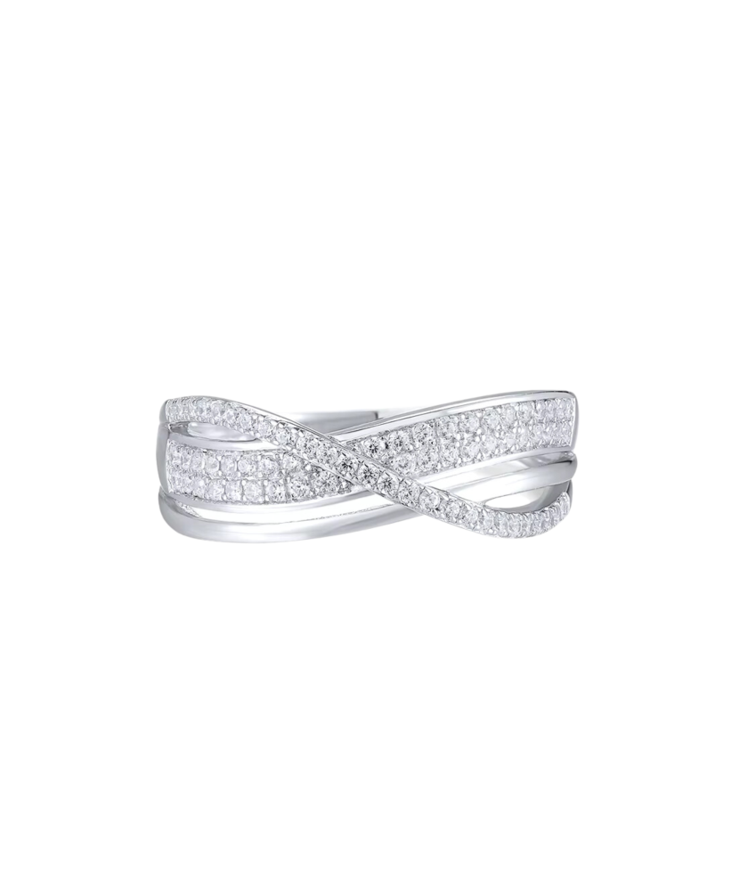 Sidabrinis žiedas su cirkoniais  - Goldinga