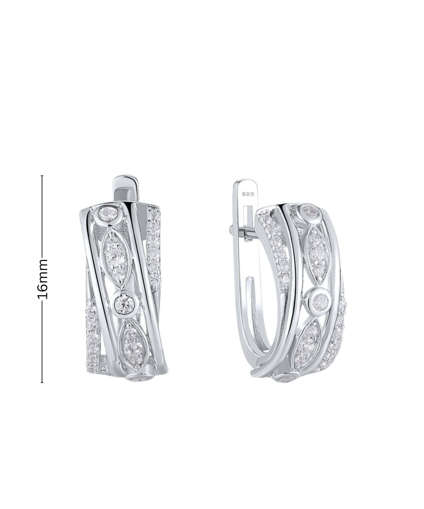 Sidabriniai auskarai su cirkoniais  - Goldinga