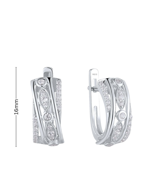 Sidabriniai auskarai su cirkoniais  - Goldinga