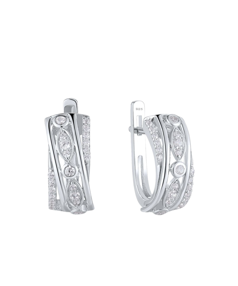 Sidabriniai auskarai su cirkoniais  - Goldinga