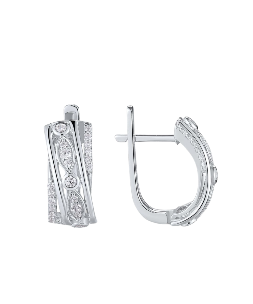 Sidabriniai auskarai su cirkoniais  - Goldinga