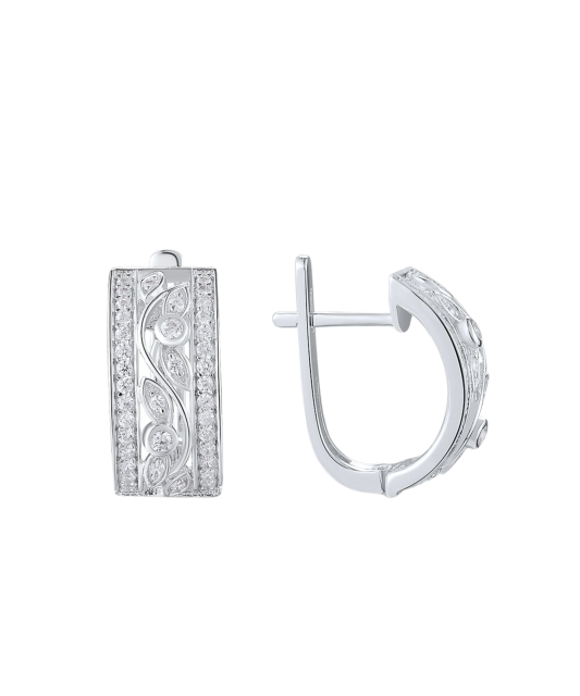 Sidabriniai auskarai su cirkoniais  - Goldinga