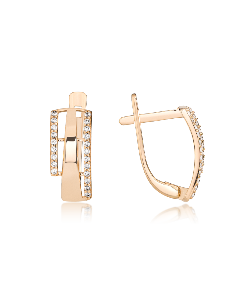 Auksiniai auskarai su cirkoniais