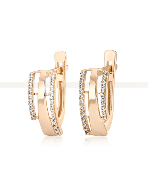 Auksiniai auskarai su cirkoniais