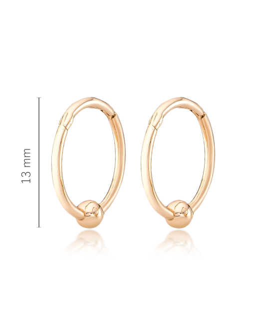 Auksiniai auskarai rinkutės 13mm