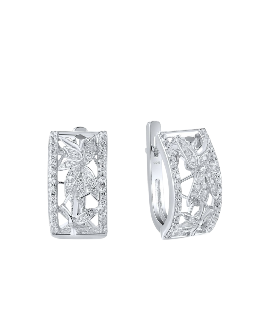 Sidabriniai auskarai su cirkoniais