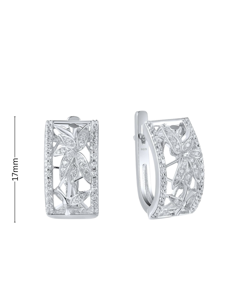 Sidabriniai auskarai su cirkoniais