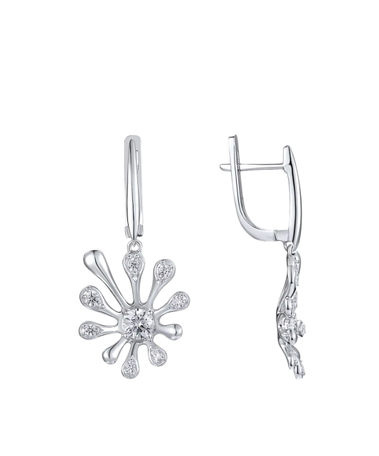 Sidabriniai auskarai su cirkoniais