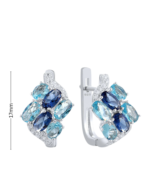 Sidabriniai auskarai su cirkoniais