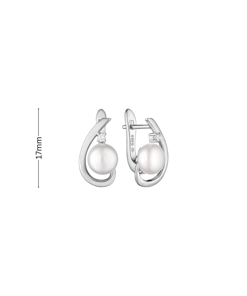 Sidabriniai auskarai su perlais