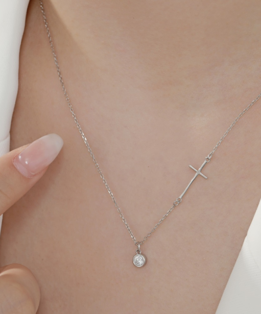 Sidabrinė grandinėlė su cirkoniais