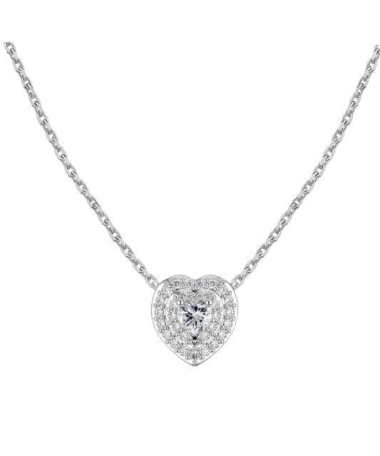 Sidabrinė grandinėlė su cirkonio pakabuku