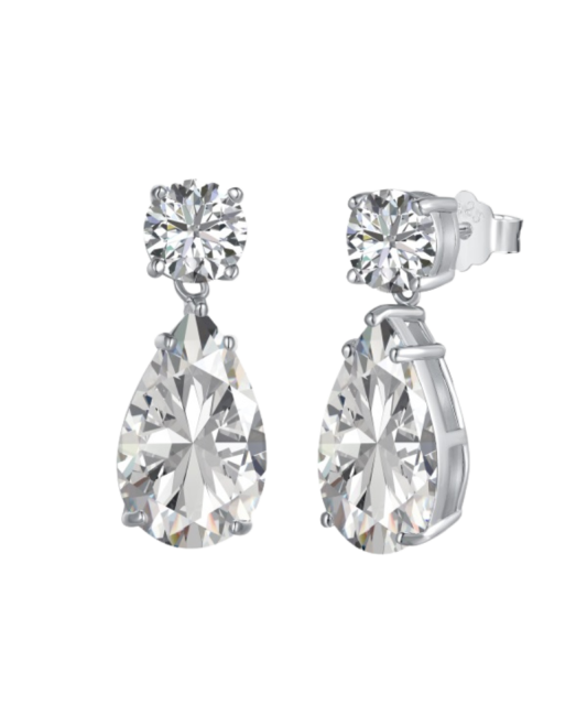 Sidabriniai auskarai su cirkoniais