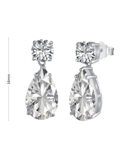 Sidabriniai auskarai su cirkoniais