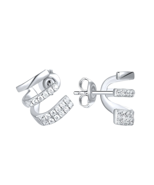 Sidabriniai auskarai su cirkoniais