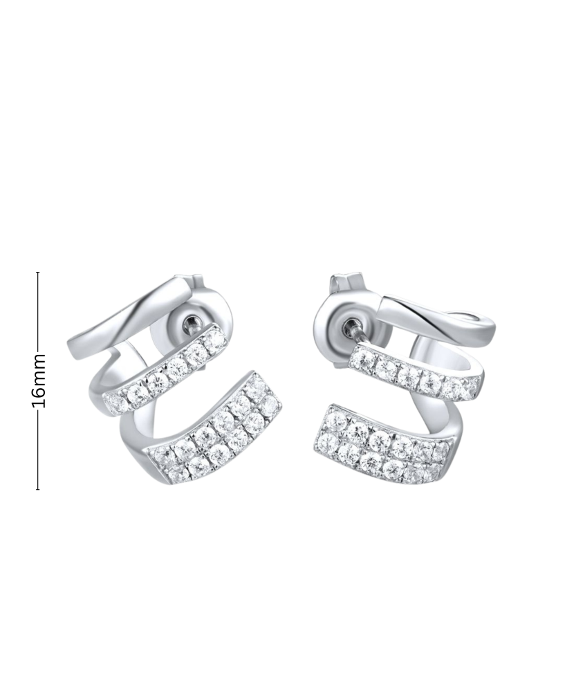 Sidabriniai auskarai su cirkoniais