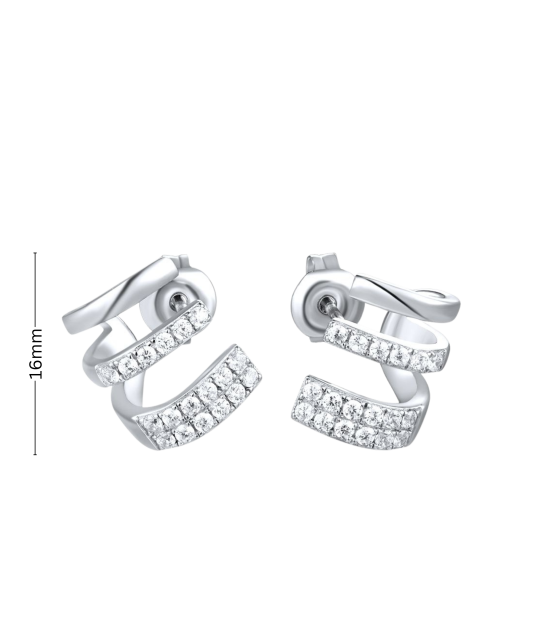 Sidabriniai auskarai su cirkoniais