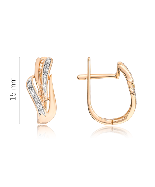 Auksiniai auskarai su deimantais