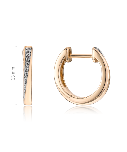 Auksiniai auskarai su deimantais