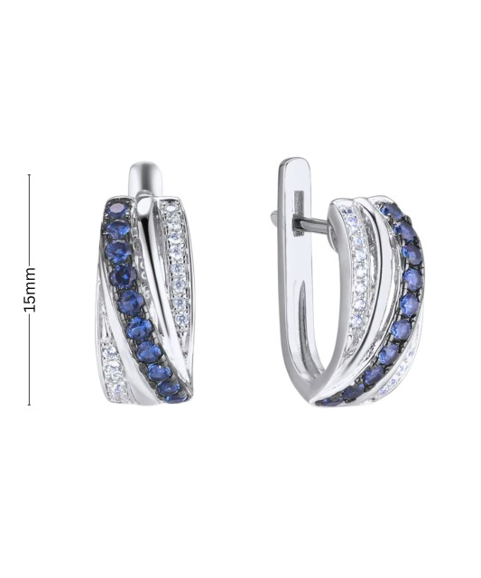 Sidabriniai auskarai su cirkoniais  - Goldinga